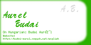 aurel budai business card